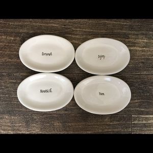 Rae Dunn Plates Set Of 4